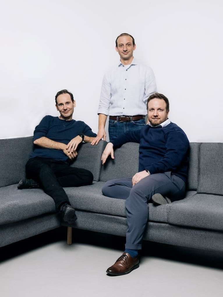 Tobias Kellner (Lead Developer), Patrick Hofmann (CTO) und Arnold Scherabon (CEO) von Docpit.