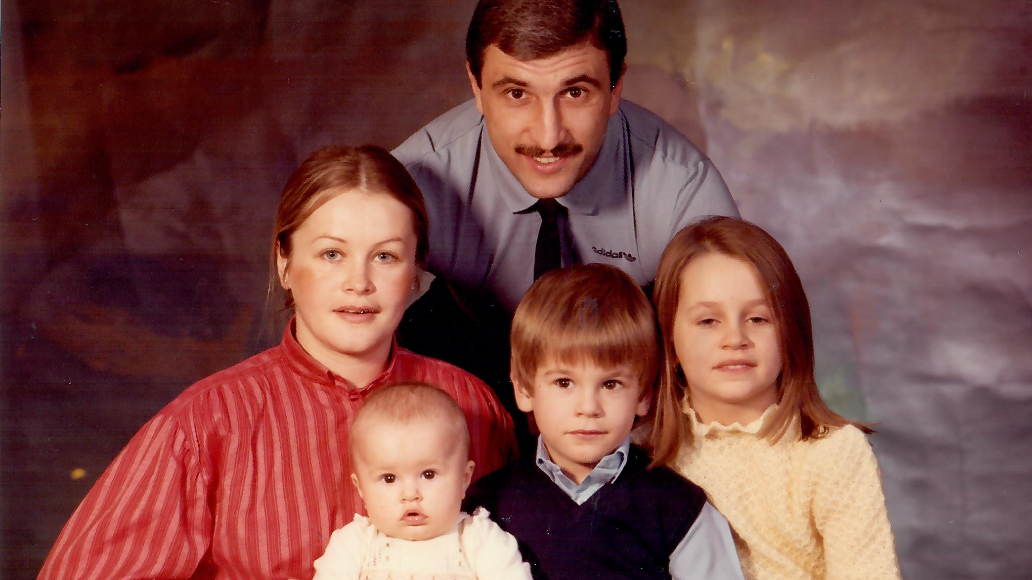 Krankl mit seiner Frau Inge und den Kindern Maria, Johann und Sandra (v.l.)