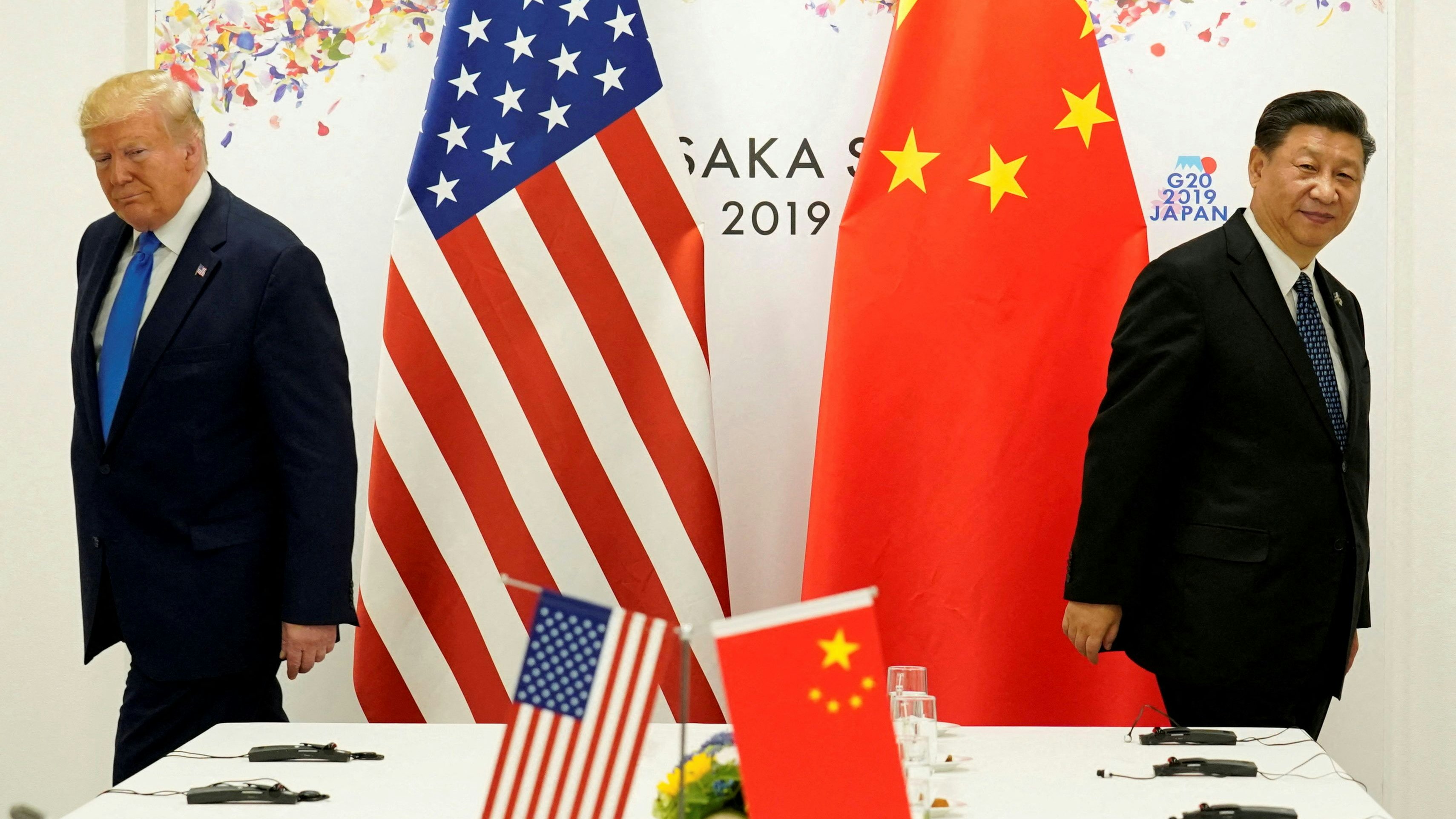 Trump und Xi bei einem G20-Meetung in Osaka, Japan, 2019