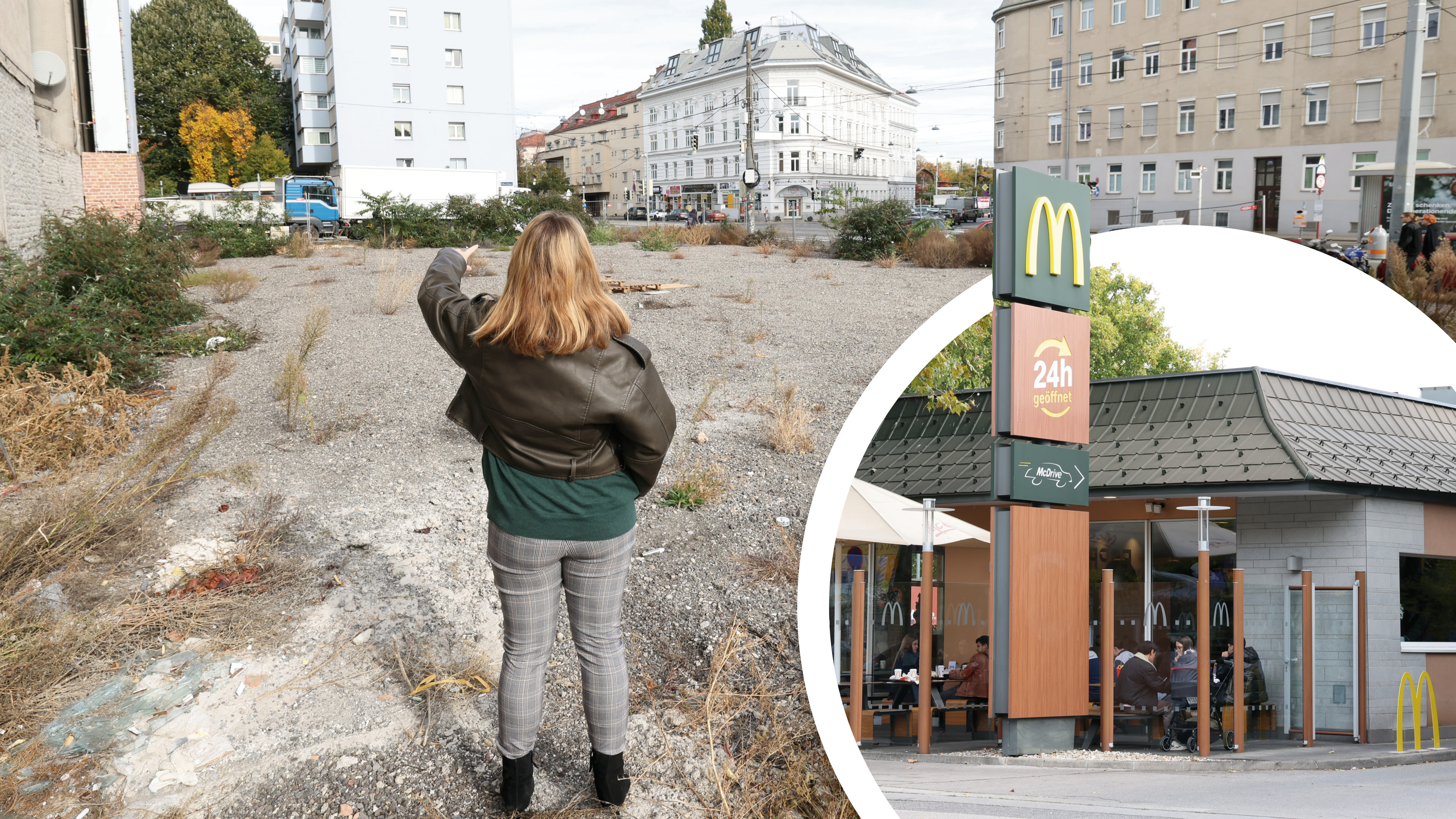 In Döbling soll ein temporärer McDrive entstehen. Anrainer befürchten eine Zunahme an Lärm, Verkehr und Müll.
