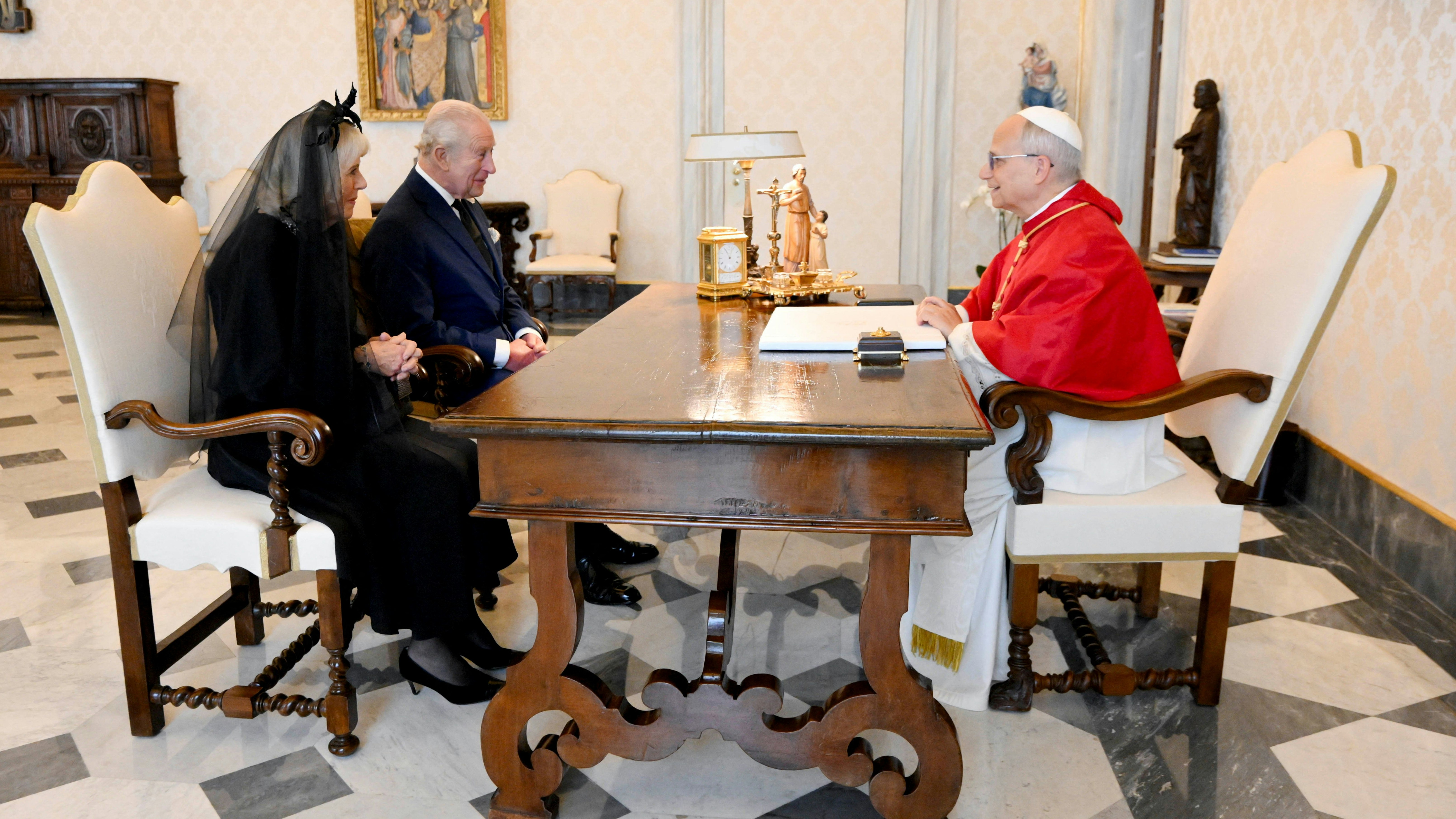 Papst Leo XIV empfing König Charles und Queen Camilla am 23. Oktober 2025.