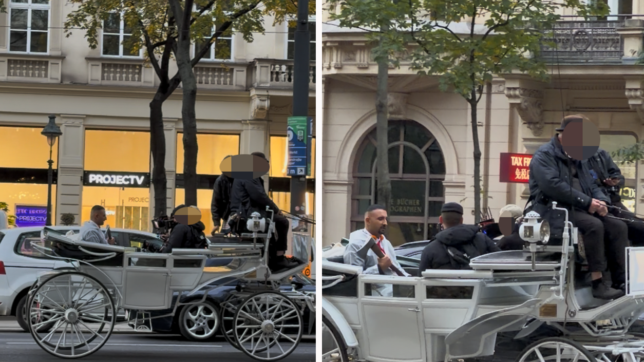 Heute.at - Skandalrapper SSIO überrascht mit Axt am Wiener Ring