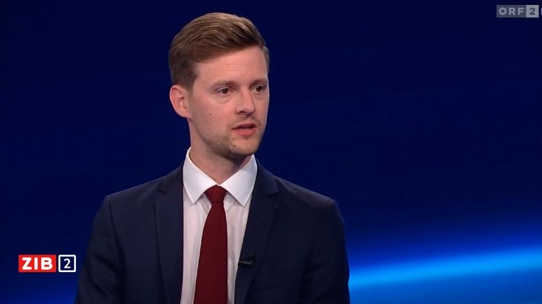 Michael Zinkanell-Süß in der ZIB2 mit Margit Laufer am Nationalfeiertag 2025.