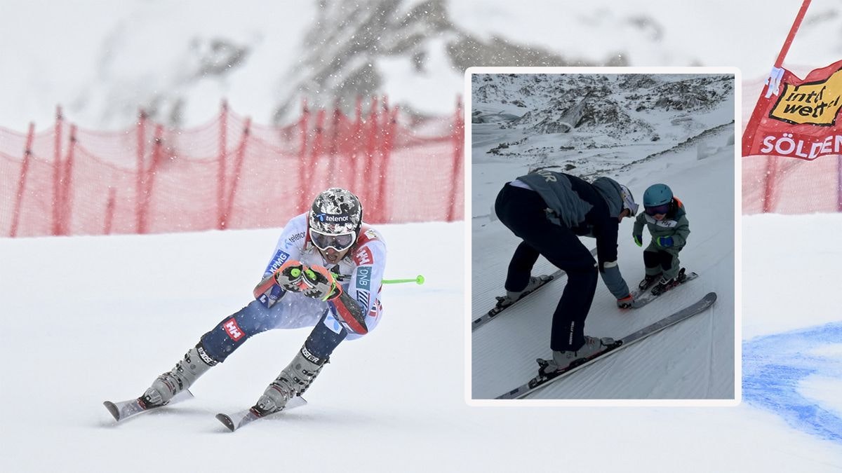 Heute.at - Superstar mit Vaterfreuden! Sohn lernt Skifahren