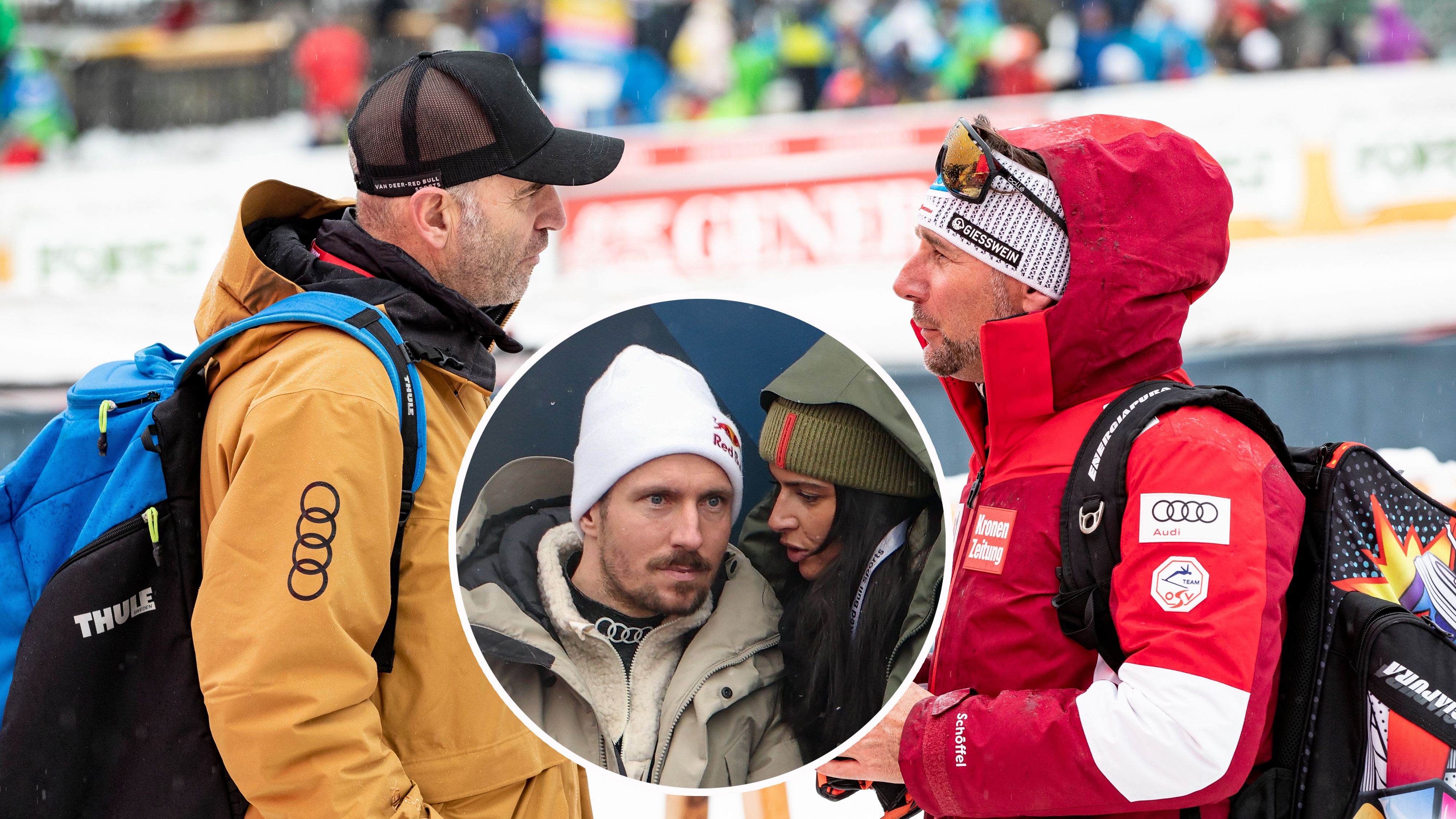 Ski-Boss Marcel Hirscher und sein Van-Deer-COO Toni Giger (l.).