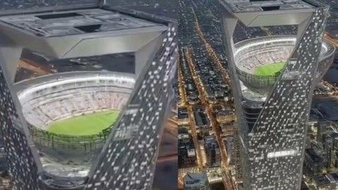 Heute.at - 350 Meter über dem Boden! Saudis planen Mega-Stadion