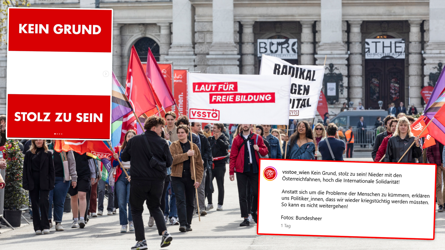 Der Wiener VSStÖ ieß auf Instagram eine Tirade folgen, die stellenweise an vergangene Zeiten des Klassenkampfs erinnert.