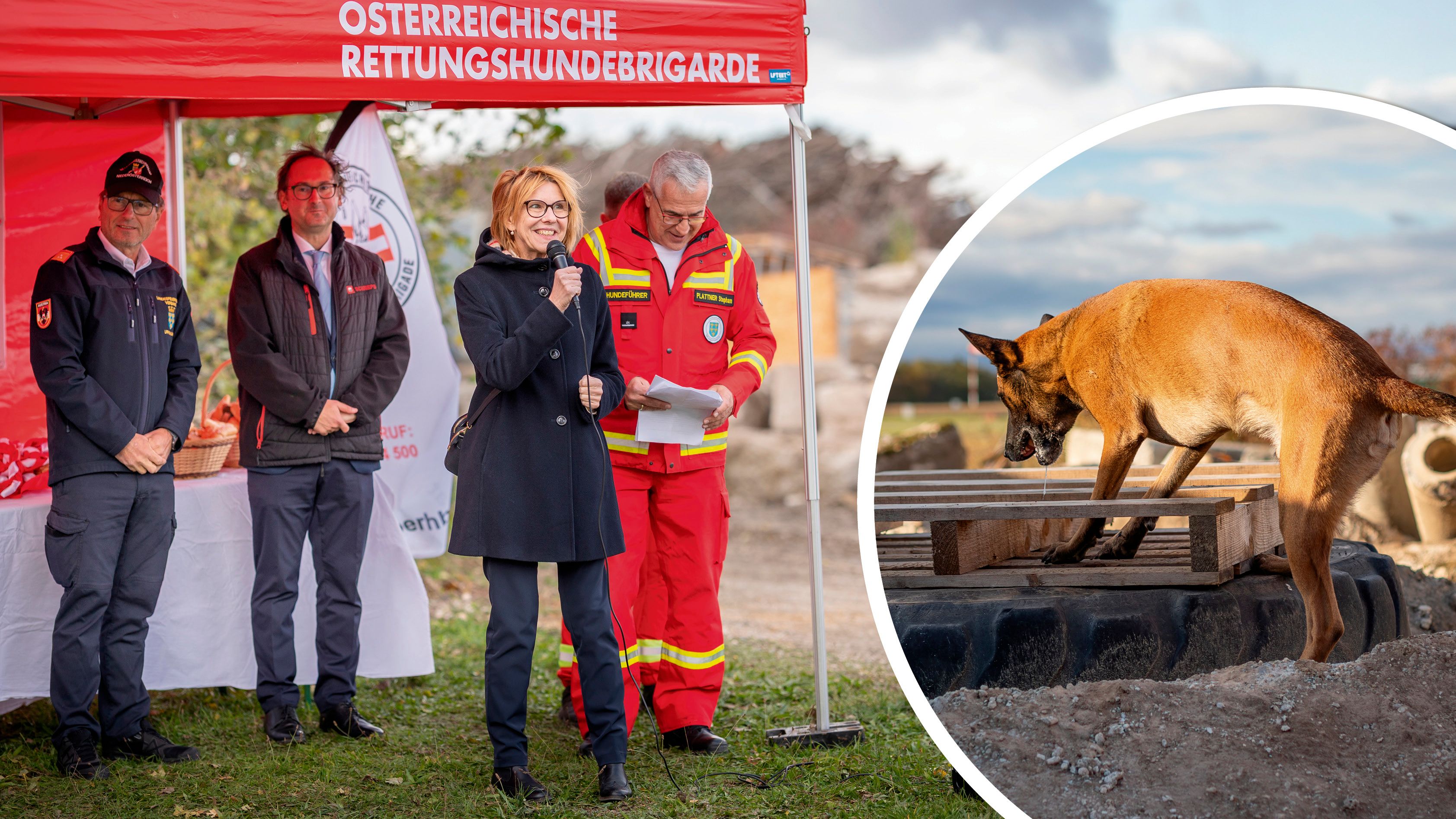 Eröffnung der Österreichischen Rettungshundebrigade in Stockerau